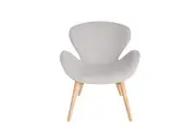 SK Designer Living | Replica Arne Jacobsen Swan Chair | Light Grey Fabric | Natural Legs