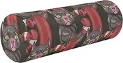 Bed Bolster Pillow Cylinder Neck Roll Pillow Neck Round Pillow Cylinder Decorative Pillow Neck Support Dog Boxing