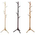 Wooden Coat Rack with 8 Hooks Elegant Coat Tree Rack for Home Entryway Bags