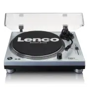 Lenco Metallic Blue Direct-Drive Turntable Vinyl Record Professional Stereo 2.0