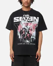 [GOAT CREW] Goat Crew X The Boys The Seven Vought Vintage T-shirt Black Acidwash - Size M M Black Acidwash
