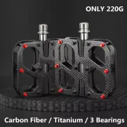 PROMEND 220g Full Carbon Bicycle Pedals Titanium Axis Bike Pedals 3 Bearing 9/16