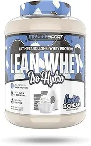 Musclesport Lean Whey Cookies & Cream Iso Hydro Protein Powder 2.27 kg