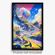 Art Poster - Sharp Fairy Ring (Psychedelic Trippy Weird 11x17 Print)