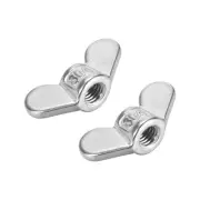 M8 Wing Nuts, Stainless Steel 304 Hand Twist Tighten Ear Butterfly Nut, 2 Pcs