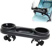 Universal Pram Tray and Cup Holder,Snack Tray for Prams with Adjustable Clip Divider Storage Tray for Most Types of Pushchairs with Armrests,Removable Stroller Accessories