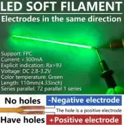 3V DIY Green 110mm Flexible LED Filament. Edison Bulb. Flex filam led bulb