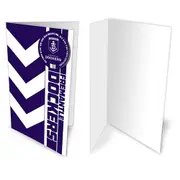 Fremantle Dockers Freo AFL Greeting Card with Team BADGE Birthday Christmas Fathers Mothers Day