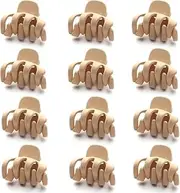 Small Hair Clips Octopus Claw Clips,50Pcs Double Row Teeth Hair Clips,Matte Cute Hair Clips Double Row Teeth Jaw Clips,Double Row Teeth Small Hair Clips,Matte Mini Double Row Teeth Hair Clip for Girl