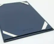 Single Sided 1 Page Open Face/Dessert Menu Board Cover Blue 6x9 Restaurant