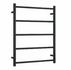 Thermogroup: Straight Round Non-Heated Ladder Towel Rail - Matte Black