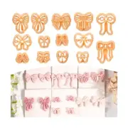 Puocaon Bow Polymer Clay Cutters - 14 Pcs Conquette Cute Clay Cutters for Pol...