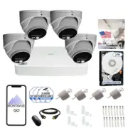 8MP 4K Turret Home Security System w/ 8 Channel NVR and 2TB Hard Drive – MTT8095