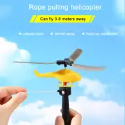 Fun Pull Cord Powered Helicopter Outdoor Dragonfly Plane
