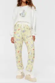 NEW PETER ALEXANDER BUNNY RABBIT TOP & BAMBOO FLANNEL PANTS PJ SET M RRP$169.90