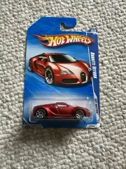 2010 Hot Wheels Hot Auction Red Blue Bugatti Veyron Walmart Exclusive