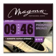 Magma Acoustic Guitar Strings Light Gauge Phosphor Bronze Set, .009 - .046