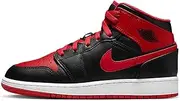 [Nike] Air Jordan 1 Mid (Gs) Boys Basketball Shoes, Red, Black/Fire Red/White, 37.5 EU