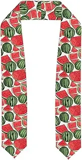[SKKNT] Red Watermelon Print Graduation Shawl Stole For Academic Commencements Honor Sash Congratulations Gift