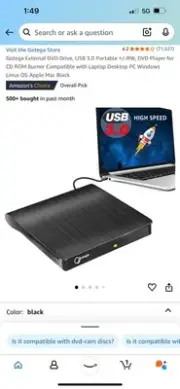 Gotega USB 3.0 Portable Pop Up Mobile External ODD & HDD Device NIB
