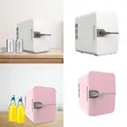 6L Mini Fridge Adjustable Temperature 30W USB Plug for Home Camping Bar
