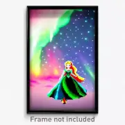 Pixel Art Poster - Adorable Aurora (8 Bit Psychedelic Trippy Video Game Print)