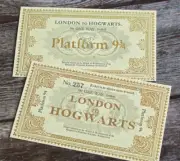 Harry Potter London to Hogwarts Express Train Platform 9 3/4 Tickets Cosplay AU