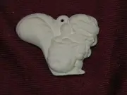 Ceramic Bisque Set of 5 Santa Squirrel Christmas Ornaments U-Paint Unpainted