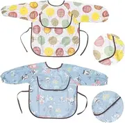 PEPLAYTAL Newborn to Toddler Bibs Muslin Feeding Bibs Waterproof Easy to Wash Random Style