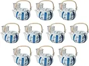 Set of 10, Umeto Grass U, No. 8 Earthenware Pot, 6.1 x 4.5 inches (15.5 x 11.5 cm), 1100cc | Setomonohonpo Arita Yakito Bottle
