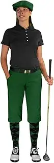 [Golf Knickers] Ladies Select A Style Golf Knicker Outfit - Matching Golf Cap - Dark Green