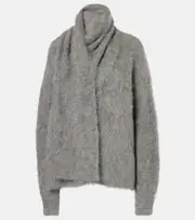 [Toteme] Toteme Scarf-detail alpaca-blend sweater AU 10 grey