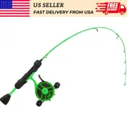 27" Light Inline Ice Fishing Rod Reel Combo Left Hand Retrieve Carbon Fiber