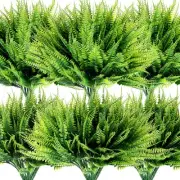20 Pack Artificial Boston Fern Plants Fake Boston Ferns Greenery UV Resistant...