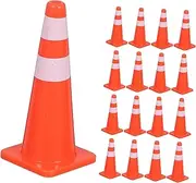 Sosoport 20pcs Mini Traffic Cones for Construction Themed Learning Tiny Simulation Road Parking Signs Boost Hand Eye Coordination Fine Motor Skills for Creative Playtime