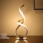 Bedside Table Lamp, LED Touch Dimmable Spiral Desk Lamp for Night Stands, 3