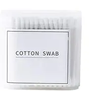 KDDOM 100 Count Disposable Cotton Swabs Double Tipped Cotton Swab Spiral Head Multipurpose Safe Cleaning Sterile Sticks