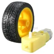 Plastic Tire Wheel + DC 3-6V Gear Motor For Arduino Smart Car Robot