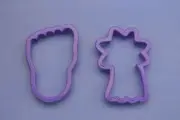 lot of 2 vacation cookie cutters - barefoot and palm tree- combined shipping