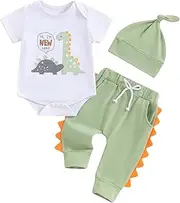 [MERSARIPHY] Hi I'm New Here Newborn Outfit Baby Boy Girl Going Home Hospital Clothes Letter Romper Pants Infant Clothing Set