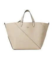 Fendi Selleria Diagonal Small Tote Bag One size Nude