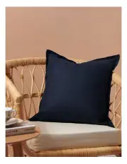 [Natural Home] Ardenne Washed French Linen Cushion 50x50cm in Indigo Blue