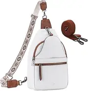 Small Backpack for Women, KASQO Anti Theft Sling Bag Ladies Leather Crossbody Shoulder Bag Purse Convertible Backpack Chest Bag for Daily Travel Work