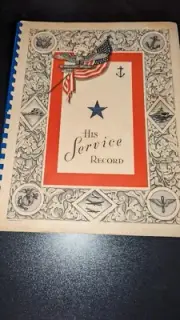 WORLD WAR II SERVICE RECORD BOOK NEW