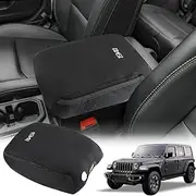 INTGET Car Center Console Cover for 2020 2021 2022 2023 Jeep Gladiator Wrangler JL JLU 2018 2019 Armrest Cover Pad Accessories for Gladiator Wrangler JL Sahara Sport Rubicon Unlimited Console Cover
