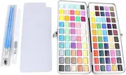 Baxnore Watercolour Paint Set, 100 Colors Travel Watercolour Set with 3 Brushes, Watercolor Paint Set, Travel Watercolor Set, Portable Iron Box for Adult