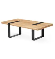 Aline Reclaimed Hardwood Rectangular Coffee Table - Natural