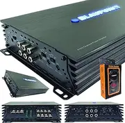 Blaupunkt AMP1404 Car Audio 4-Channel Amp Amplifier 1500 Watts Max Peak Power with Gravity Magnet Phone Holder Bundle