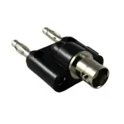 BNC Female to Dual Banana Plug Jack RF Coax Coaxial Adapter for Speaker Wire