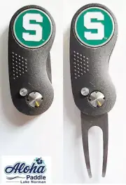 GOLF SWITCHBLADE MICHIGAN STATE SPARTANS Divot Repair Tool + Ballmarker GrayS